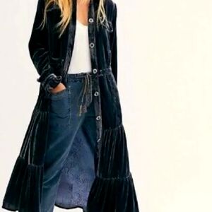 Free people blue Jacket/Duster size small